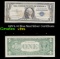 1957A $1 Blue Seal Silver Certificate Grades vf+