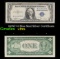 1935C $1 Blue Seal Silver Certificate Grades vf+