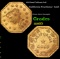 1853-Dated California Gold Souvenir Token Grades GEM Unc