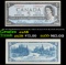1961-1972 (1954 Modified Hair Issue) Canada 5 Dollars Banknote P# 77b, Sig. Beattie & Rasminsky Grad