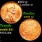 1957-p Lincoln Cent 1c Grades GEM+ Unc RD