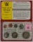 1975 New Zealand Treasury Uncirculated 7 Coin Set in Original Holder