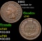 1882 Indian Cent 1c Grades xf