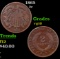 1865 Two Cent Piece 2c Grades vg+