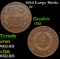 1864 Large Motto Two Cent Piece 2c Grades vf+