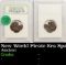 New World Pirate Era Spanish Brronze Nummis c. 1608-1695 AD High Grade Graded BY INB
