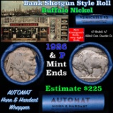 Buffalo Nickel Shotgun Roll in Old Bank Style 'Abbott Coin Counter & Automat' Wrapper 1926 & P Mint