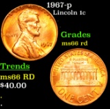 1967-p Lincoln Cent 1c Grades GEM+ Unc RD