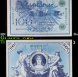 1918-1922 (1908 Reissue) Germany Post-WWI 100 Marks Banknote P# 34 Grades Select CU