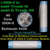 Shotgun Jefferson 5c roll, 2006-d 40 pcs Bank Wrapper