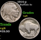 1914-p Buffalo Nickel 5c Grades vg, very good