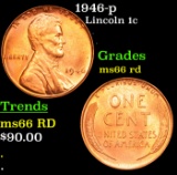1946-p Lincoln Cent 1c Grades GEM+ Unc RD