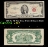 1953C $2 Red Seal United States Note Grades vf+