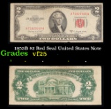 1953B $2 Red Seal United States Note Grades vf+