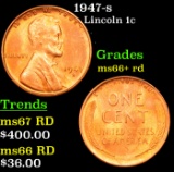 1947-s Lincoln Cent 1c Grades GEM++ RD