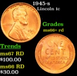 1945-s Lincoln Cent 1c Grades GEM++ RD