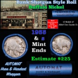 Buffalo Nickel Shotgun Roll in Old Bank Style 'Abbott Coin Counter & Automat' Wrapper 1926 & p Mint