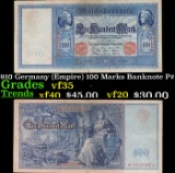 1910 Germany (Empire) 100 Marks Banknote P# 42 Grades vf++