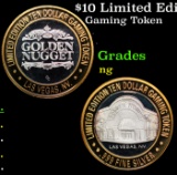 $10 Limited Edition .999 Silver Gaming Token, Golden Nugget LV