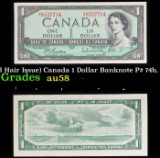 1961-1972 (1954 Modified Hair Issue) Canada 1 Dollar Banknote P# 74b, Sig. Beattie & Rasminsky Grade