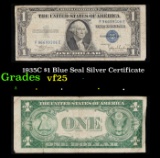 1935C $1 Blue Seal Silver Certificate Grades vf+
