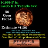 Shotgun Lincoln 1c roll, 1961-p 50 pcs Standard Paper Goods Wrapper.