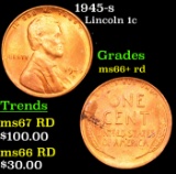 1945-s Lincoln Cent 1c Grades GEM++ RD