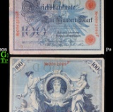 1908 Germany (Empire) 100 Marks Banknote P# 33a Grades vf++