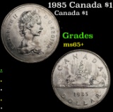 1985 Canada $1 Canada Dollar KM# 120.1 $1 Grades GEM+ Unc