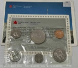 1987 Royal Canadian Uncirculated Mint Set, 6 Coins in Original Packaging