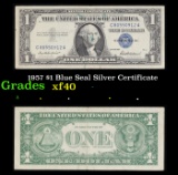 1957 $1 Blue Seal Silver Certificate Grades xf