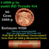 Shotgun Lincoln 1c roll, 1988-p 50 pcs Brandt Wrapper.