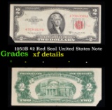 1953B $2 Red Seal United States Note Grades xf details