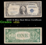 1935C $1 Blue Seal Silver Certificate Grades vf+
