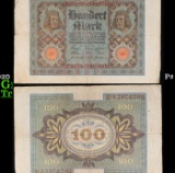 1920 Germany (Weimar) 100 Marks Banknote P# 69b Grades vf+