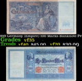 1910 Germany (Empire) 100 Marks Banknote P# 42 Grades vf++