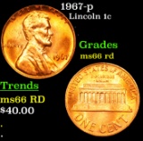 1967-p Lincoln Cent 1c Grades GEM+ Unc RD
