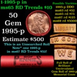 Shotgun Lincoln 1c roll, 1995-p 50 pcs Steel Strong Wrapper.