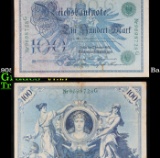 1918-1922 (1908 Reissue) Germany Post-WWI 100 Marks Banknote P# 34 Grades vf++