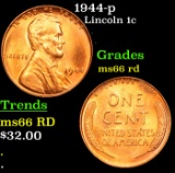 1944-p Lincoln Cent 1c Grades GEM+ Unc RD