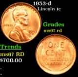 1953-d Lincoln Cent 1c Grades GEM++ Unc RD