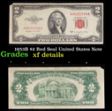 1953B $2 Red Seal United States Note Grades xf details