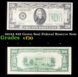 1934A $20 Green Seal Federal Reseve Note Grades vf++