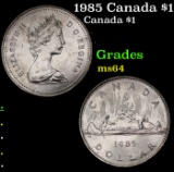 1985 Canada $1 Canada Dollar KM# 120.1 $1 Grades Choice Unc