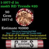 Shotgun Lincoln 1c roll, 1977-d 50 pcs Steel Strong Wrapper.