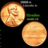 1968-s Lincoln Cent 1c Grades GEM+ Unc RD