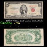 1953B $2 Red Seal United States Note Grades vf+