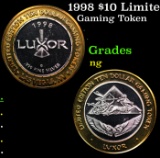 1998 $10 Limited Edition .999 Silver Gaming Token, Luxor LV