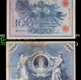 1908 Germany (Empire) 100 Marks Banknote P# 33a Grades Select AU