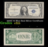 1935C $1 Blue Seal Silver Certificate Grades vf+